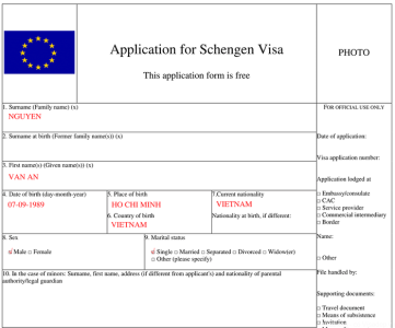 Hồ sơ xin visa Châu Âu